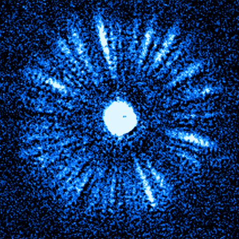 Unruh radiation simulation