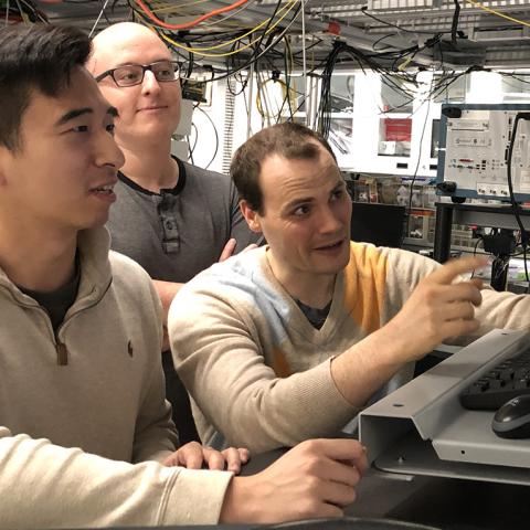 Scientists in quantum lab